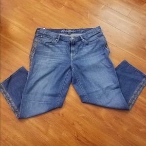 Eddie Bauer SZ14 Capris, Embellished Sides